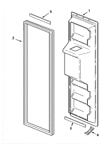 06 - Freezer Inner Door parts for Admiral Refrigerator GS2126CEDW from AppliancePartsPros.com