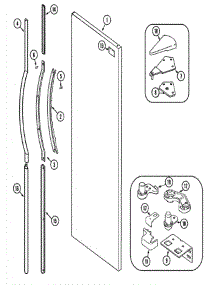09 - Fresh Food Outer Door parts for Admiral Refrigerator GS2126CEDW from AppliancePartsPros.com