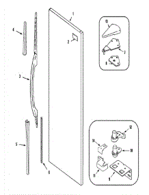 10 - Fresh Food Outer Door (Gs2126padb Rev15) parts for Admiral Refrigerator GS2126PADB from AppliancePartsPros.com