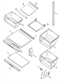 12 - Shelves & Accessories (Gs2126padb) parts for Admiral Refrigerator GS2126PADB from AppliancePartsPros.com