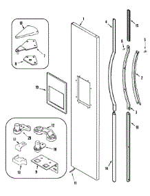 07 - Freezer Outer Door parts for Admiral Refrigerator GS2127CADW from AppliancePartsPros.com