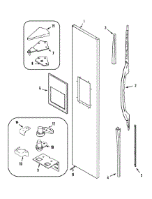 06 - Freezer Outer Door parts for Admiral Refrigerator GS2127CAHB from AppliancePartsPros.com