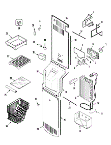 03 - Freezer Compartment parts for Admiral Refrigerator GS2127PAHB from AppliancePartsPros.com