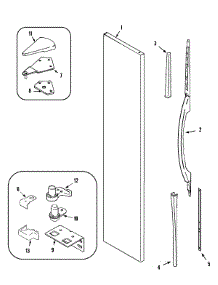 05 - Freezer Outer Door parts for Admiral Refrigerator GS2127PAHB from AppliancePartsPros.com