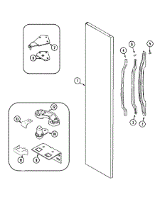 05 - Freezer Outer Door parts for Admiral Refrigerator GS2182NKGQ from AppliancePartsPros.com