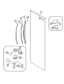 07 - Fresh Food Outer Door parts for Admiral Refrigerator GS2182NKGQ from AppliancePartsPros.com