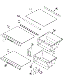 08 - Shelves & Accessories parts for Admiral Refrigerator GS2182NKGW from AppliancePartsPros.com