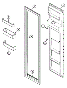 02 - Freezer Inner Door parts for Admiral Refrigerator GS22B6C3EV from AppliancePartsPros.com
