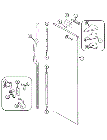 06 - Fresh Food Outer Door parts for Admiral Refrigerator GS22B6C3EV from AppliancePartsPros.com