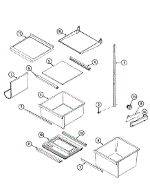 10 - Shelves & Accessories parts for Admiral Refrigerator GS22B6C3EV from AppliancePartsPros.com