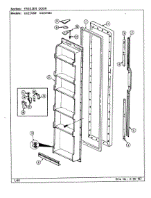 02 - Freezer Door parts for Maytag Refrigerator GS22X8A / DR17A from AppliancePartsPros.com