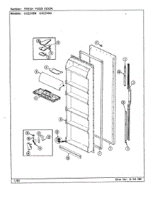 04 - Fresh Food Door parts for Maytag Refrigerator GS22X8A / DR17A from AppliancePartsPros.com