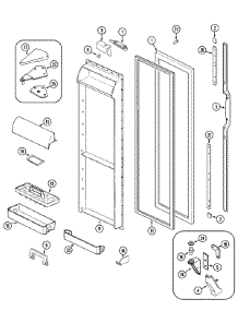 04 - Fresh Food Door parts for Admiral Refrigerator GS22X8D3KV from AppliancePartsPros.com
