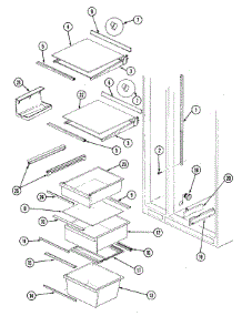 07 - Shelves & Accessories parts for Admiral Refrigerator GS22X8D3V / DP36A from AppliancePartsPros.com