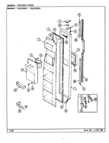 02 - Freezer Door parts for Maytag Refrigerator GS22X8DA from AppliancePartsPros.com