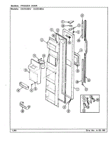 02 - Freezer Door parts for Maytag Refrigerator GS22X8DA / DR34A from AppliancePartsPros.com