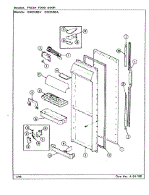 04 - Fresh Food Door parts for Maytag Refrigerator GS22X8DA / DR34A from AppliancePartsPros.com