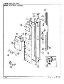 02 - Freezer Door parts for Maytag Refrigerator GS22X9DA / DR36A from AppliancePartsPros.com