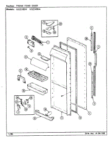 04 - Fresh Food Door parts for Maytag Refrigerator GS22X9DA / DR36A from AppliancePartsPros.com