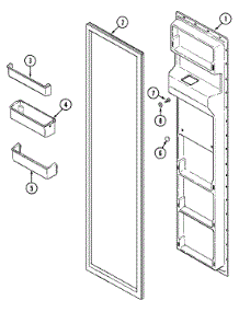 02 - Freezer Inner Door parts for Maytag Refrigerator GS22Y9DV from AppliancePartsPros.com