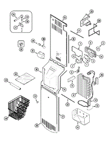 04 - Freezer Compartment parts for Admiral Refrigerator GS2314CXDW from AppliancePartsPros.com