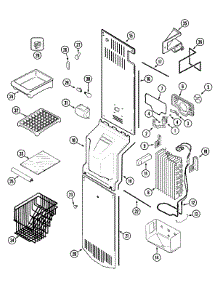 03 - Freezer Compartment (Bisque) parts for Admiral Refrigerator GS2314PXDQ from AppliancePartsPros.com