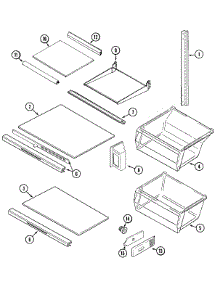 09 - Shelves & Accessories (Bisque) parts for Admiral Refrigerator GS2314PXDQ from AppliancePartsPros.com