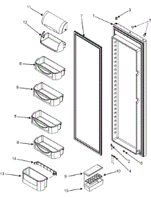 15 - Refrigerator Door parts for Admiral Refrigerator GS2325GEKB from AppliancePartsPros.com
