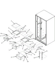 04 - Crisper Assembly parts for Admiral Refrigerator GS2325GEKW from AppliancePartsPros.com