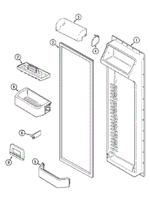 07 - Fresh Food Inner Door parts for Admiral Refrigerator GS2327EADW from AppliancePartsPros.com
