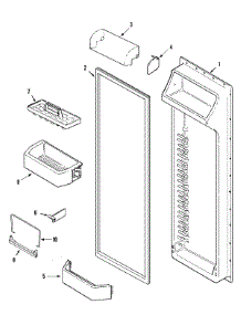07 - Fresh Food Inner Door parts for Admiral Refrigerator GS2327GEHW from AppliancePartsPros.com
