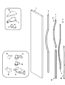 05 - Freezer Outer Door parts for Admiral Refrigerator GS2327PEHQ from AppliancePartsPros.com