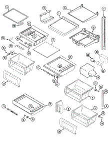 09 - Shelves & Accessories parts for Admiral Refrigerator GS2387PKDA from AppliancePartsPros.com
