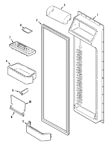 07 - Fresh Food Inner Door parts for Admiral Refrigerator GS2414CXFQ from AppliancePartsPros.com