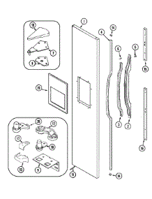 06 - Freezer Outer Door parts for Admiral Refrigerator GS2414CXFW from AppliancePartsPros.com