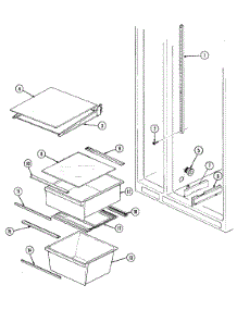 08 - Shelves & Accessories parts for Admiral Refrigerator GS24A8D3V from AppliancePartsPros.com