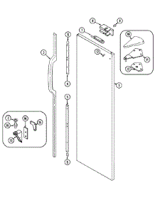 06 - Fresh Food Outer Door parts for Admiral Refrigerator GS24B6C3EV from AppliancePartsPros.com