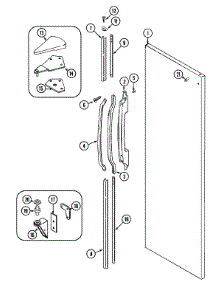 06 - Fresh Food Outer Door parts for Admiral Refrigerator GS24B7C3EV from AppliancePartsPros.com