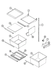 10 - Shelves & Accessories parts for Admiral Refrigerator GS24B7C3EV from AppliancePartsPros.com