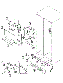 04 - Fresh Food Compartment parts for Admiral Refrigerator GS24B8C3EV from AppliancePartsPros.com