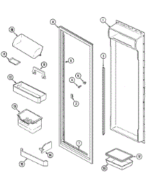 05 - Fresh Food Inner Door parts for Admiral Refrigerator GS24B8C3IV from AppliancePartsPros.com