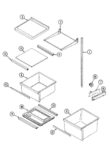 10 - Shelves & Accessories parts for Admiral Refrigerator GS24C7C3EV from AppliancePartsPros.com