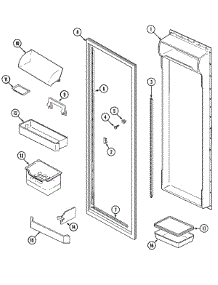 05 - Fresh Food Inner Door parts for Admiral Refrigerator GS24C8C3EV from AppliancePartsPros.com