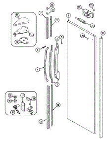 06 - Fresh Food Outer Door parts for Admiral Refrigerator GS24C8C3EV from AppliancePartsPros.com