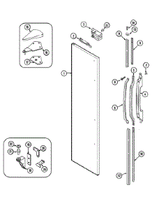 03 - Freezer Outer Door parts for Admiral Refrigerator GS24C8N3EA from AppliancePartsPros.com