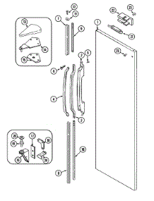 06 - Fresh Food Outer Door parts for Admiral Refrigerator GS24C8N3EV from AppliancePartsPros.com