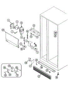 03 - Fresh Food Compartment parts for Admiral Refrigerator GS24X8D3A / DP84A from AppliancePartsPros.com