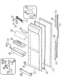 04 - Fresh Food Door parts for Admiral Refrigerator GS24X8D3A / DP84A from AppliancePartsPros.com