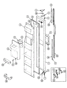 02 - Freezer Door parts for Maytag Refrigerator GS24X8DA / DR84B from AppliancePartsPros.com