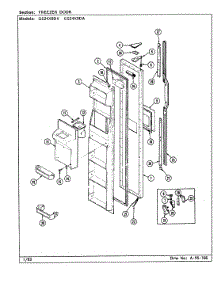 02 - Freezer Door parts for Maytag Refrigerator GS24X9DA / DR86A from AppliancePartsPros.com